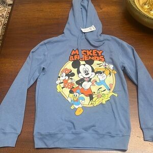 Mickey and Friends hoodie blue new with tags disney hoodie cute BJs hoodie new